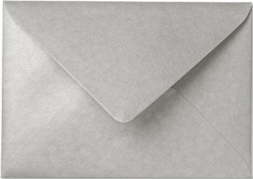 Envelop Rustic Metallic 11 x 15,6 cm Silver