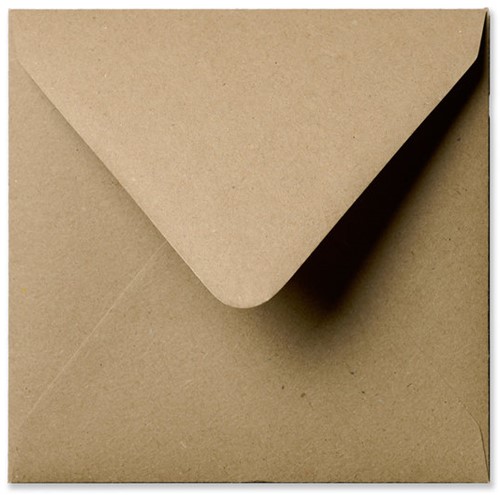 Envelop Kraft 16 x 16 cm natuurbruin