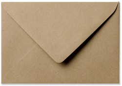 Envelop Kraft 13 x 18 cm natuurbruin
