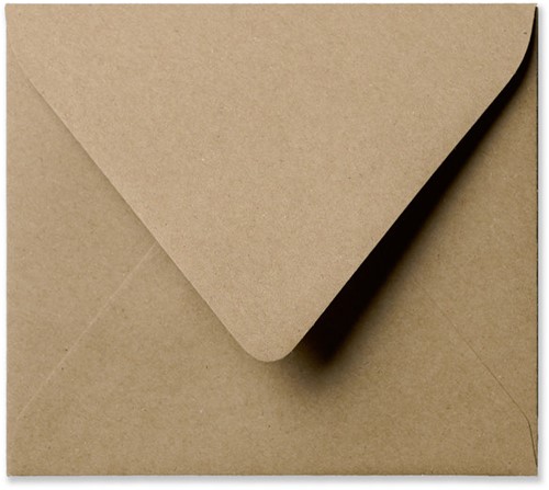 Envelop Kraft 12,5 x 14 cm natuurbruin