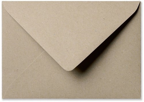 Envelop Kraft 11 x 15,6 cm natuurgrijs