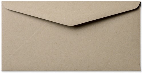 Envelop Kraft 11 x 22 cm natuurgrijs