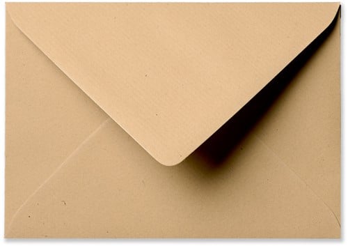 Envelop Kraft 13 x 18 cm bruin