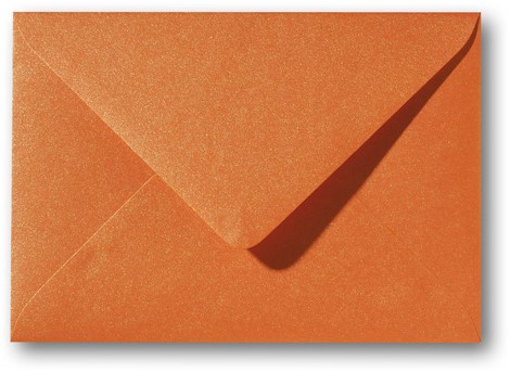 Envelop Metallic 12 x 18 cm orange glow