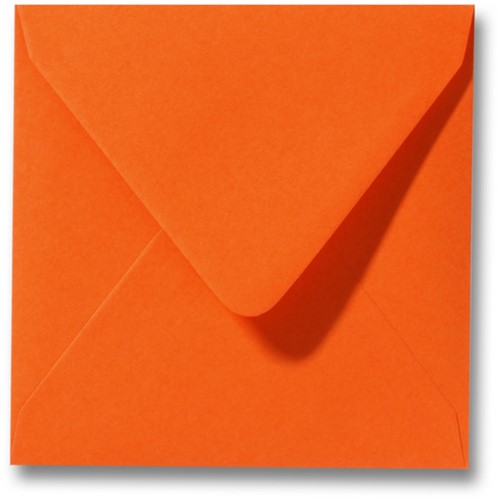 Envelop Roma 14 x 14 cm donkeroranje