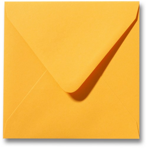 Envelop Roma 14 x 14 cm goudgeel