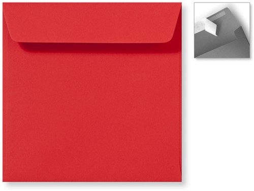 Envelop Specials 16 x 16 cm striplock koraalrood