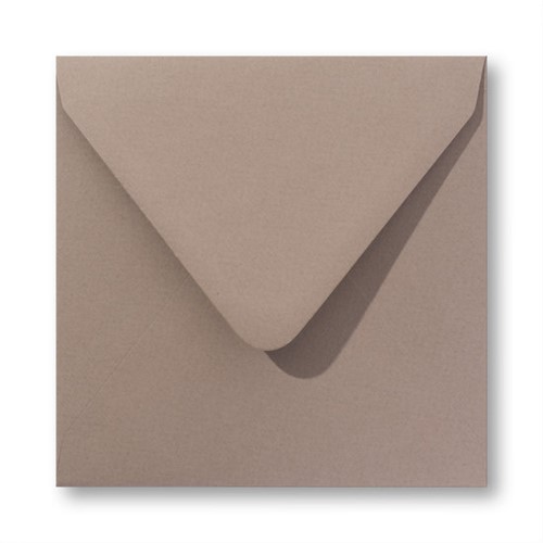 Envelop Vintage 14 x 14 cm zandbruin