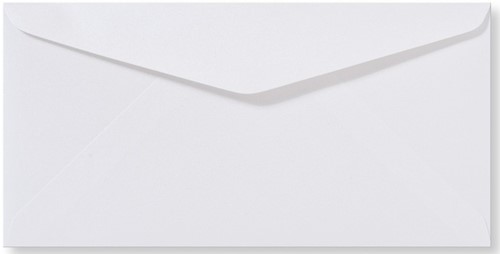 Envelop Metallic 11 x 22 cm white