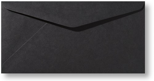 Envelop Roma 11 x 22 cm zwart