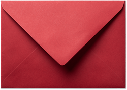 Envelop Seasons 12,5 x 17,6 cm Kerstrood
