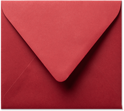 Envelop Seasons 12,5 x 14 cm Kerstrood