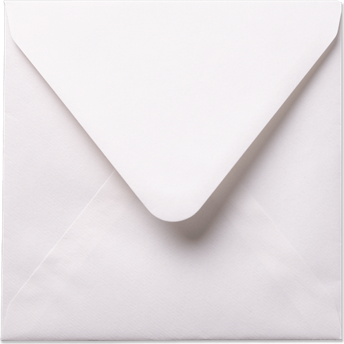 Envelop Vintage 16 x 16 cm wit