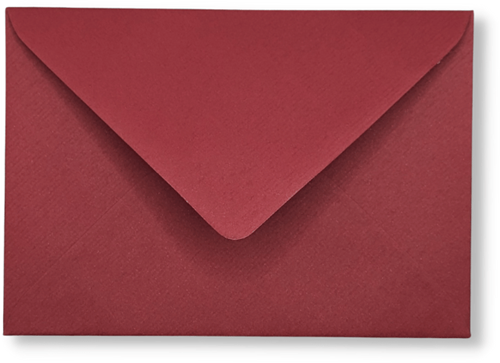 Envelop 12,5 x 17,6 cm Kerstrood