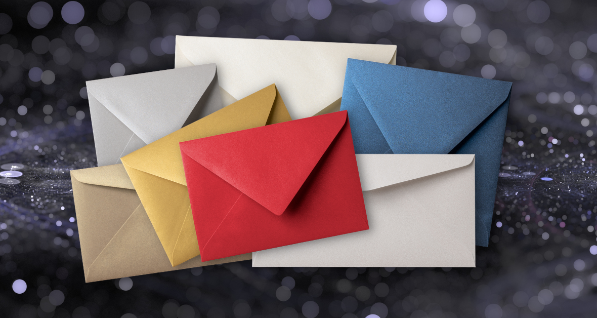 Nieuwe kleuren Metallic enveloppen