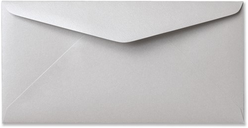 Envelop Metallic 11 x 22 cm platinum