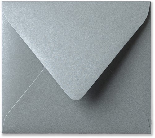 Envelop Metallic 12,5 x 14 cm silver pearl