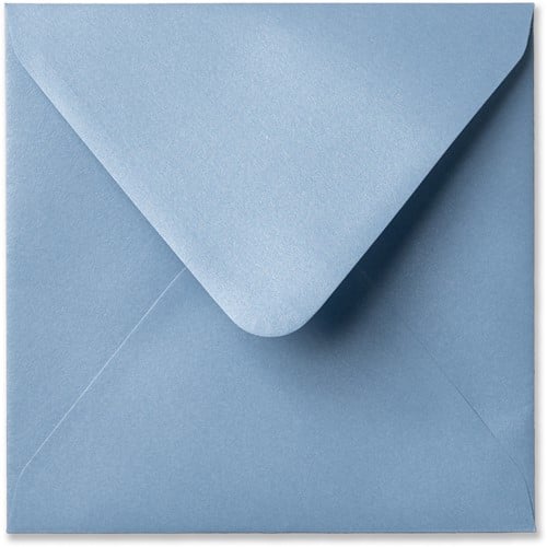 Envelop Metallic 14 x 14 cm ice blue