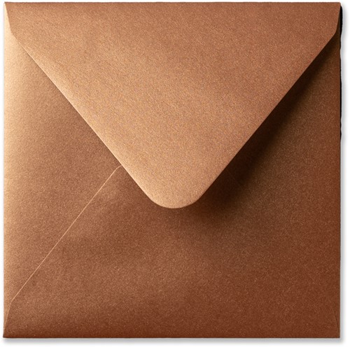 Envelop Metallic 14 x 14 cm bronze