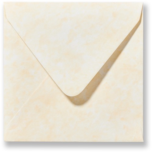 Envelop 14 x 14 cm Marmer Geel