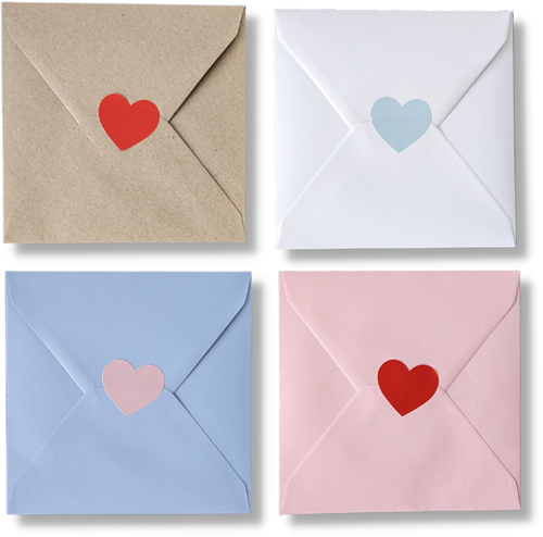 Sluitzegel Hartje op envelop